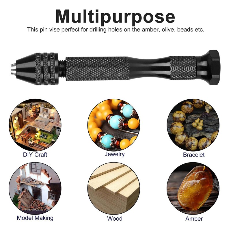 31 Pieces Hand Drill Bit Set with Precision Pin Vise