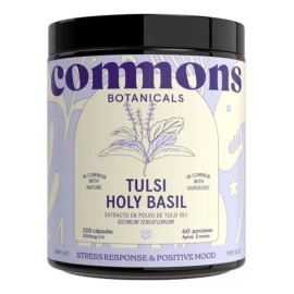 Commons Tulsi Adaptógeno Commons 100% Orgánico 120 Cápsulas Sabor Sin Sabor
