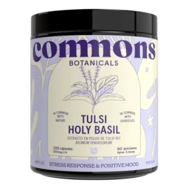 Commons Tulsi Adaptógeno Commons 100% Orgánico 120 Cápsulas Sabor Sin Sabor