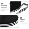 1 Roll 50 Yards Black and White Striped Webbing Home