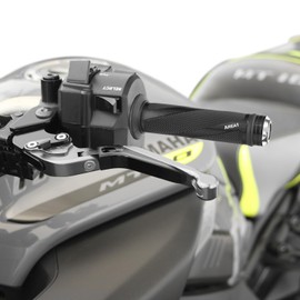 Area1 Motorcycle Handlebar Grips for ATU Explorer Race GT50 GT125, Race2, Speed 50, HI, Inverro, Iron, Vertigo, SpinGE, Kalio, Candy, City Star, Classic, Commodo, Cruzer (Coil, Black, 22/24/25 mm)