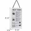 Decor Meat Temps Wood Wall Decor - 4-7/8" x 3-7/8"