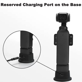 FiTSTILL Black Silicone Non-Slip Desktop Mount for DJI Osmo Pocket 3, Lightweight and Compact,with a Portable Charging Opening,Support Base OSMO Pocket 3 Accessories