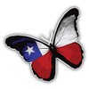 Chile Flag Butterfly Window Truck Car Bumper Sticker Decal 5'' x 5''