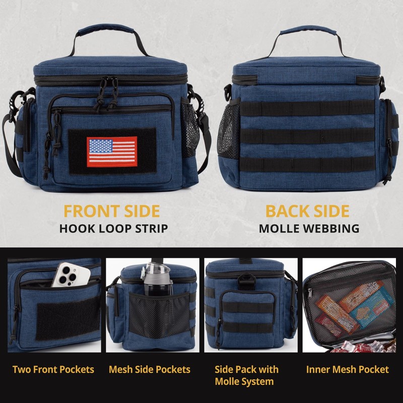 ATRIPACK Lunch Box for Men, Tactical Lunch Bag MOLLE Webbing