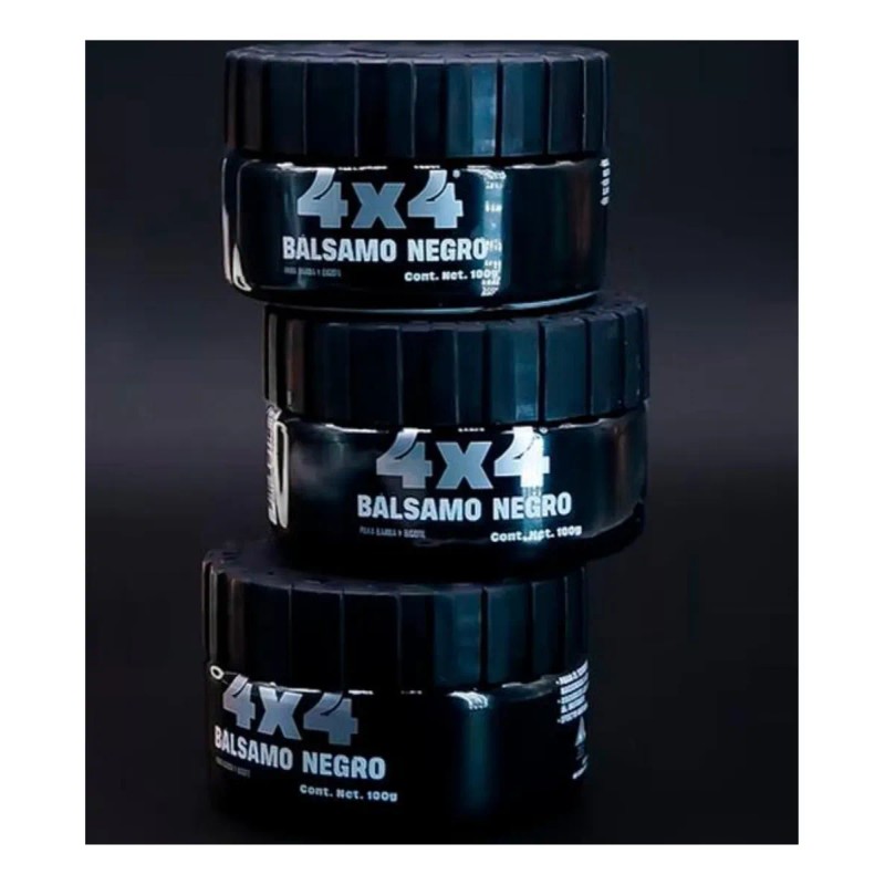 4x4 Bálsamo Negro Profesional Barba Bigote 100g Cítrica