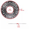 Caltric 2 Front Brake Disc Rotor And Pads for Polaris