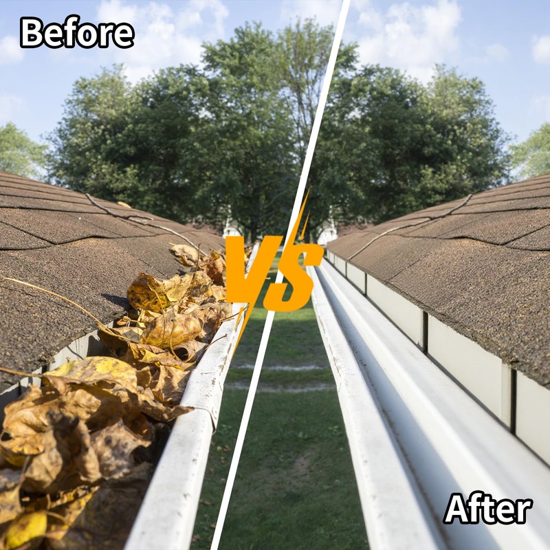 10.5FT Gutter Cleaning Tools from The Ground, Adjustable Rain Gutter