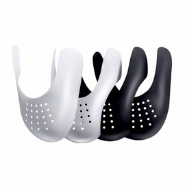 LATRAT 2 Pairs Shoe Protectors, Anti Wrinkle Shoe Protectors, Anti Wrinkles, Shoe Creases, Prevents Sneaker Notches, 40-50, Black/White, L, black/white