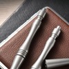 Hamans Ballpoint Pen 4.02" Spiral Pen Cap Design Titanium EDC