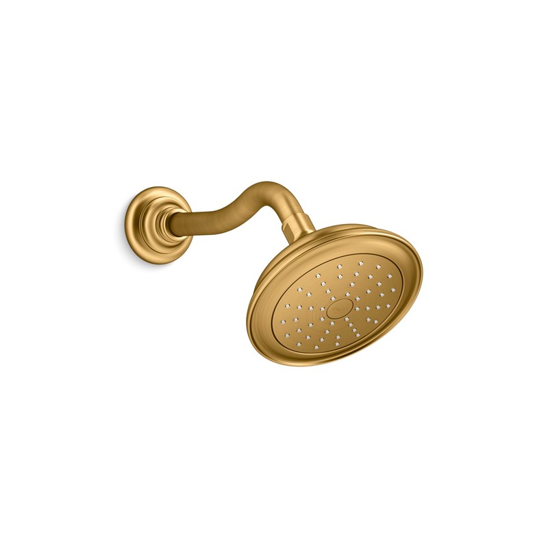 Artifacts Single-function showerhead, 1.75 gpm in Vibrant Brushed Brass