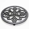 Sungmor Heavy Duty Cast Iron Round Metal Trivet,Rustproof Black Racks