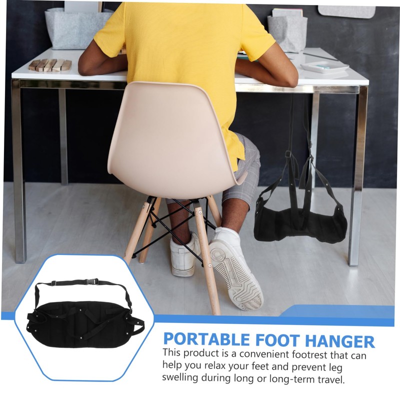 DOITOOL 1pc Portable Foot Rest Hammock for under Desk Ergonomic