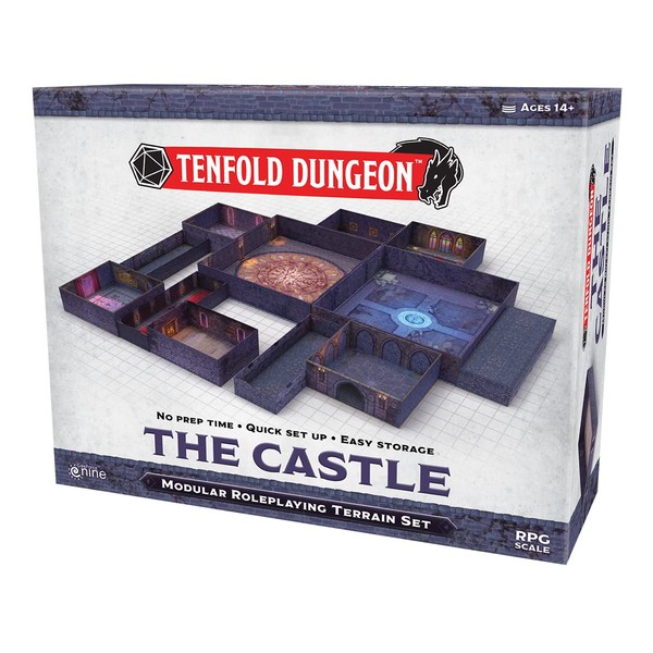 Gale Force Nine Tenfold Dungeon: The Castle - Modular Roleplaying Terrain Set & 5e RPG Adventure, Multicolor (GF9TFD01)