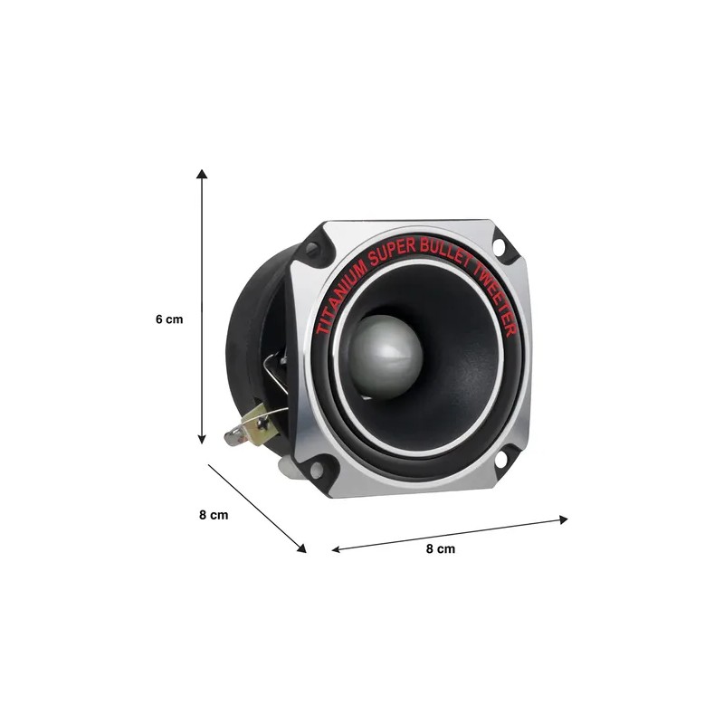 Tweeter Bala Diamante KSR TW-4700D Titanio 1000W Impedancia 4Ω Plateado