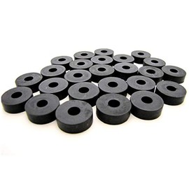 (25 Pack) Thick Rubber Washers 3/4" OD X 1/4" ID X 1/4 Inch Thickness - 3/4" Rubber Bushing