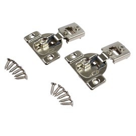 1/2 in. 108-Degree Nickel Plated Compact Overlay 35mm Face Frame Cabinet Hinge (5 Pairs)