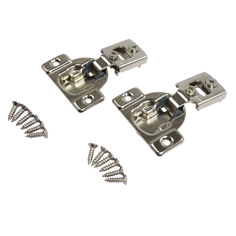 1/2 in. 108-Degree Nickel Plated Compact Overlay 35mm Face Frame