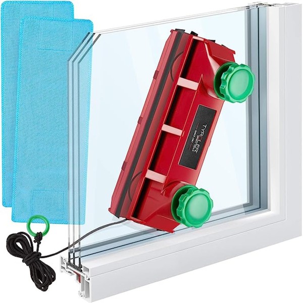 Tyroler Magnetic Window Cleaner Tool | The Glider D4 Double-Sided