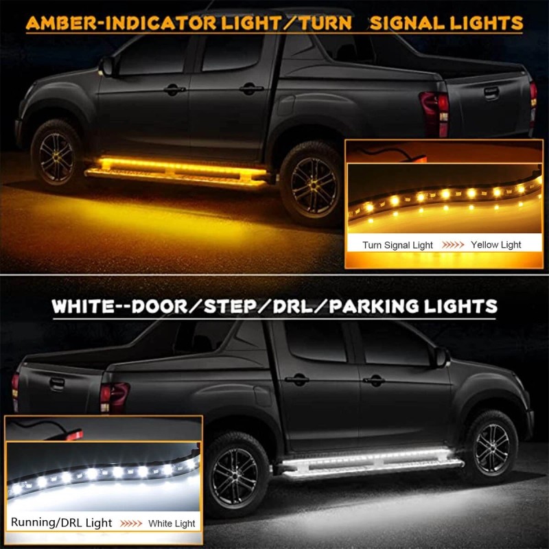 Unbranded 2PC-70" Running Board LED Light Side Step Strip Bar