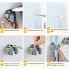 PAMIYO Broom Holder Wall 8 Pieces Tool Holder Hook Rail