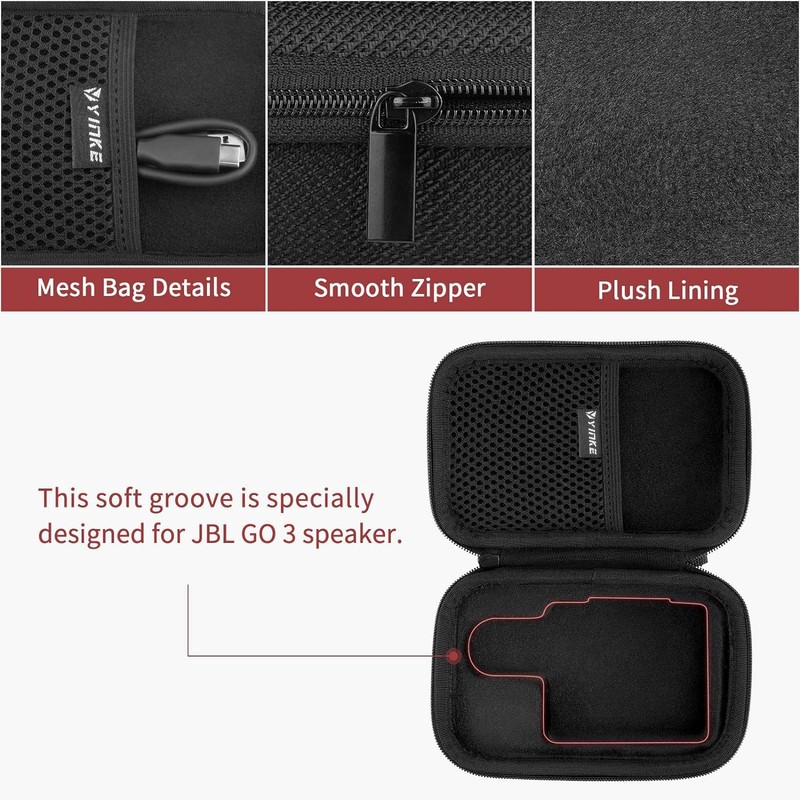 Yinke Case for JBL GO3 GO 3 Bluetooth Speaker, Hard