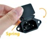 GANASOME 5 Pcs IEC 320 C14 Panel Mount Electrical Plug