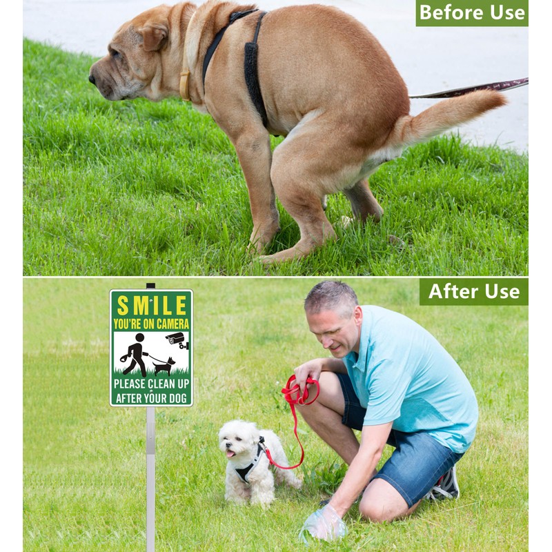 Please Clean Up After Your Dog Sign, 8" x 28"