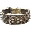 haoyueer Spiked Leather Dog Collar Bullet Rivets Studded 2 Inch