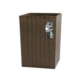 Yawata Kasei Way-be Koiki Modern Dust Box, Square Small, 1.5 gal (4.5 L), Brown