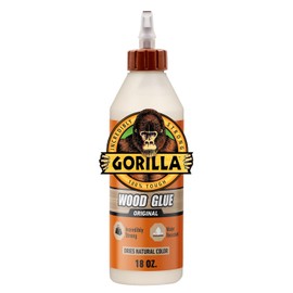 Gorilla Pegamento para madera, botella de 18 onzas, color madera natural, paquete de 1
