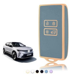 TOOMUME Key Cover, Car Key Case Card Suitable for Renault Scenic Megane Talisman Koleos Kadjar Clio Captur Espace Zoe Arcan Dacia Duster, Key Cover Protection Key Case - Smart Key