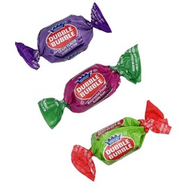 Double Bubble Chewing Gum Balls Fruit Flavored Original & Mixed Fruit, Candy Buffet Treats, Kosher Certified Parve, Individually Twist-Wrapped (Mixed-Fruit Double Bubble, Half-Pound)