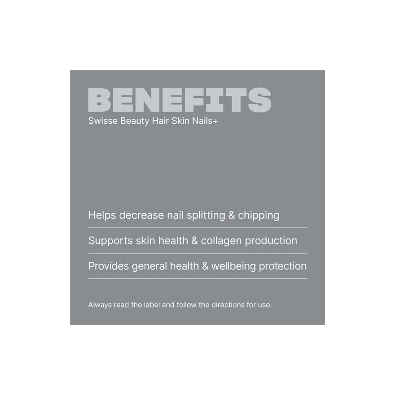 Swisse Beauty Hair Skin Nails+ 60 Tablets