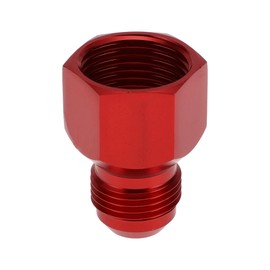 A ABSOPRO Male Flare Reducer Hose Fitting Adapter AN12 Female to AN10 Male Fuel Line Connector Aluminum Red