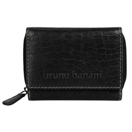 bruno banani Genuine Leather Women's Wallet with RFID Protection, Handy Mini Women's Wallet, 022126, black, Standard size, Casual