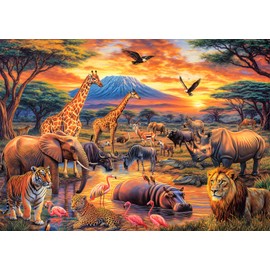 Wild Animals Jigsaw Puzzles for Adults 1000 Jigsaws Lion Tiger Elephant Wildlife 1000 Piece Jigsaw Puzzles for Adults