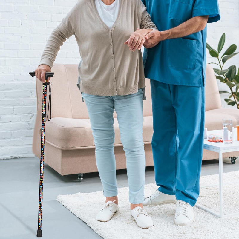 supregear Folding Cane, 5-Level Adjustable Height Walking Stick Lightweight Collapsible