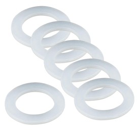 6PCS Kitchen Sink Filter Sealing Ring, Flat Silicone Gasket for Drain Pipe, Waste Pipe Gasket, 1.77-inch Drain Pipe Sink Odor Collector Siphon, 45mm Inclined Sliding Joint Rubber Ring