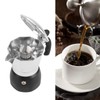 Moka Pot with Double Valve 150ML octagonal Aluminum Moka Stovetop