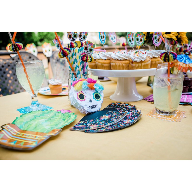 Party Partners Paperboard Drink Coasters Set of 12 Papel Picado