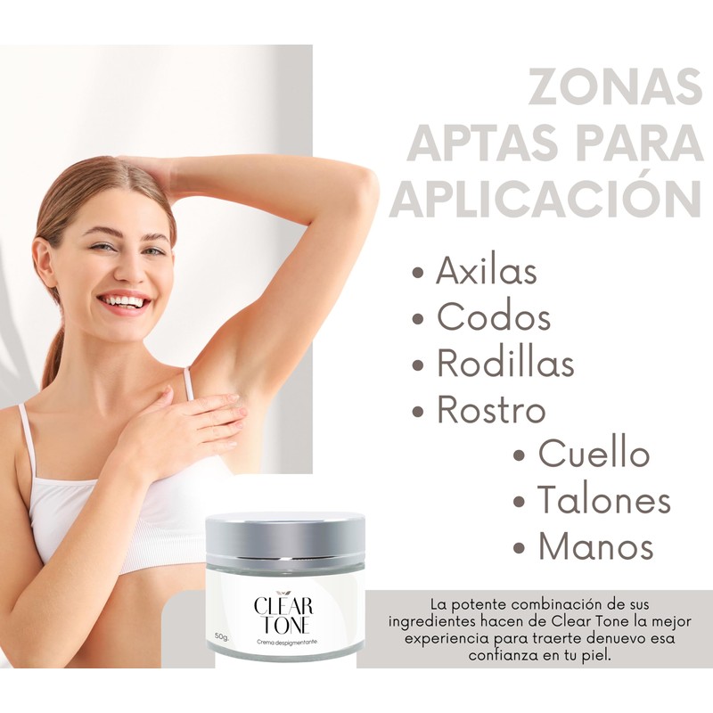 Clear Tone Crema Despigmentante 50g - Manchas Solares, Edad y