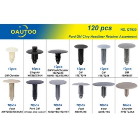 OAUTOO 120pcs Roof Headliner Retainer Clips Assortment for GM Ford Chrysler