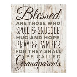 MRC Wood Products Blessed Are Those Who Spoil And Snuggle Grandparents Wall Sign (12x15)
