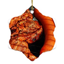 Christmas Ornaments 2023 Grills Master Meat Kebab Christmas Ornaments Middle Easterns Food Cooking Keepsake Delicious Food Tasty Bake Collectible Gift for Holiday Christmas Tree Decorations Ceramic