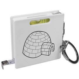 Azeeda 'Ice Igloo' Keyring Tape Measure/Spirit Level Tool (KM00038486)