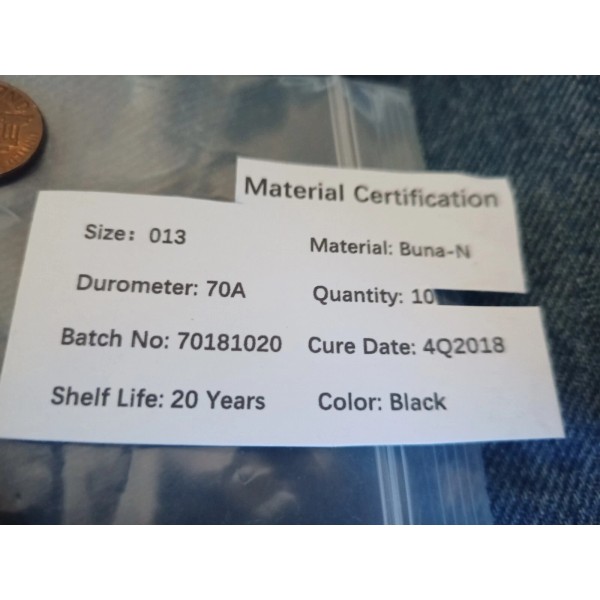 SQUARE O-RING NEW 10x #013 Square O-Rings 7/16" ID X