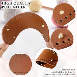 Zhenghebuy Bag Bases for Crochet 4 Stück Stricken Häkeln Pu Taschenboden,Taschenboden zum Häkeln,Taschenboden mit Löchern für Stricktaschen,Handtasche Schultertasche DIY Zubehör 22x10cm