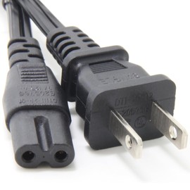 BluebirdSales 1ft Short AC Power Cable – 18AWG Figure 8 Universal Cord for Camera Chargers, TV, Monitor, Printer & More (5)