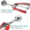HOMURE Cookie Scoop - 1.5 Tbsp, Spring-Loaded, Red, Stainless Steel,